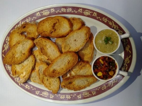 Toast Melba & B Ganoush